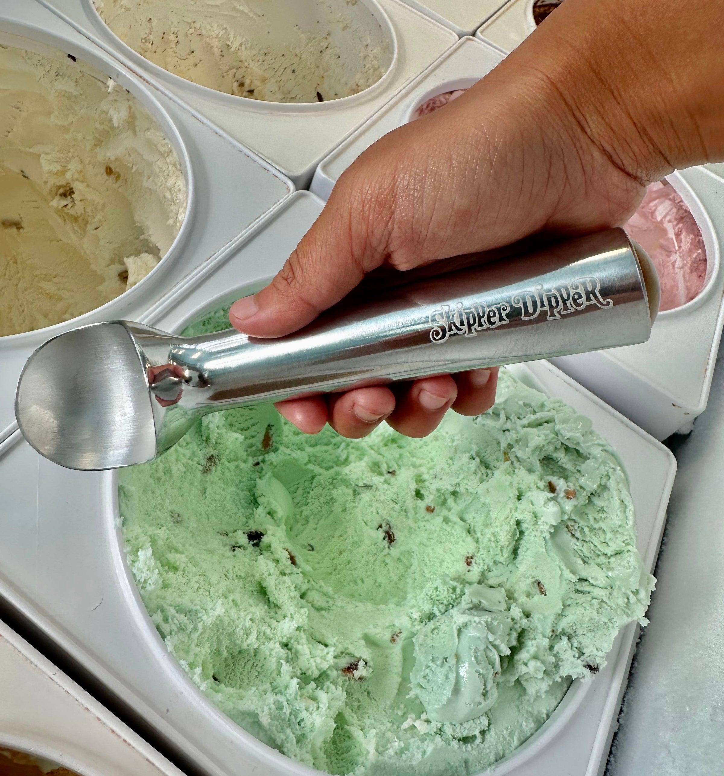 ICE ROLLER ICE CREAM DIPPER 5本セット Engraved Scooper | Skipper Dipper